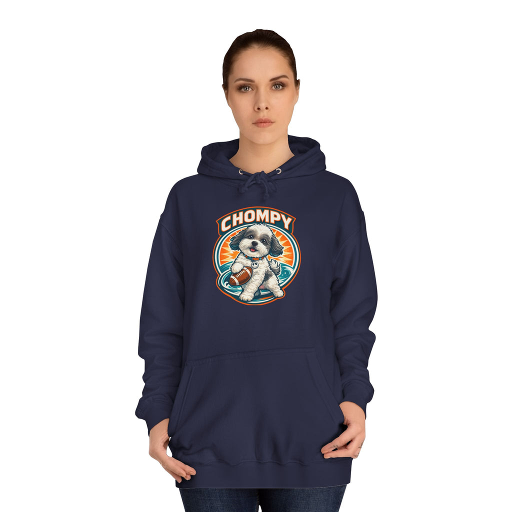 'Chompy' Football Cute Puppy Retro College Hoodie