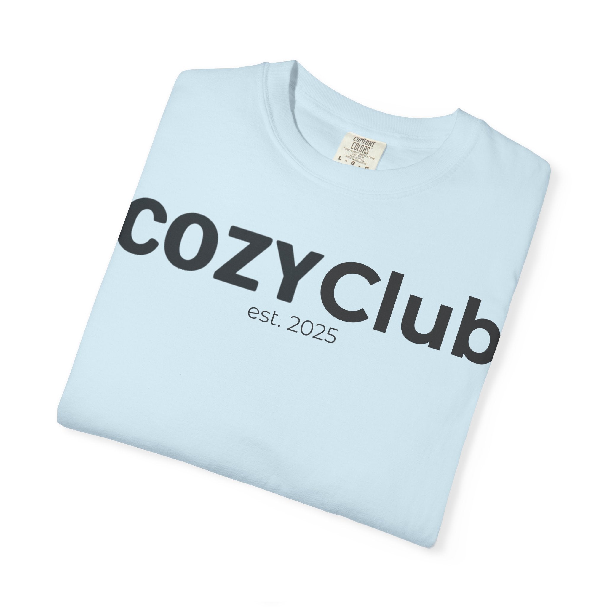 Cozy Club est. 2025 T-Shirt — Vintage Garment-Dyed Tee
