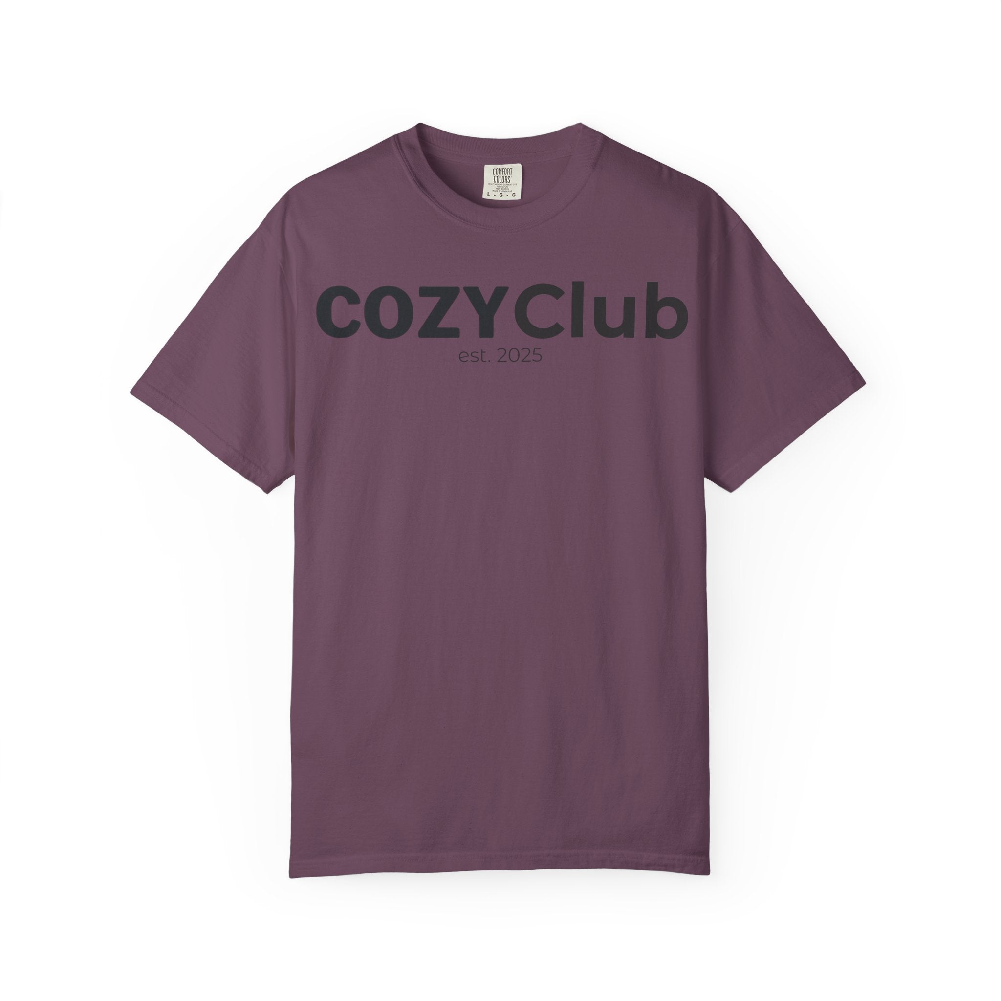 Cozy Club est. 2025 T-Shirt — Vintage Garment-Dyed Tee