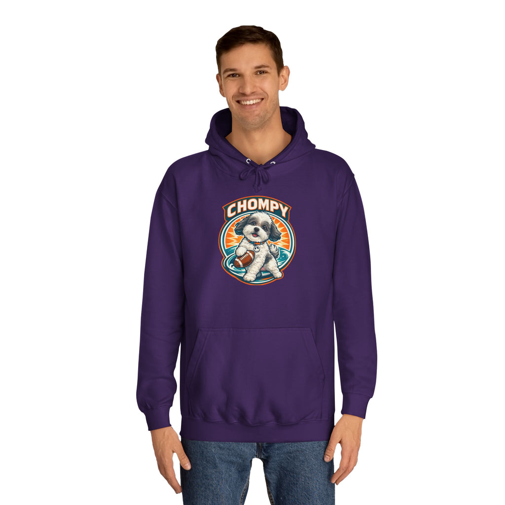 'Chompy' Football Cute Puppy Retro College Hoodie