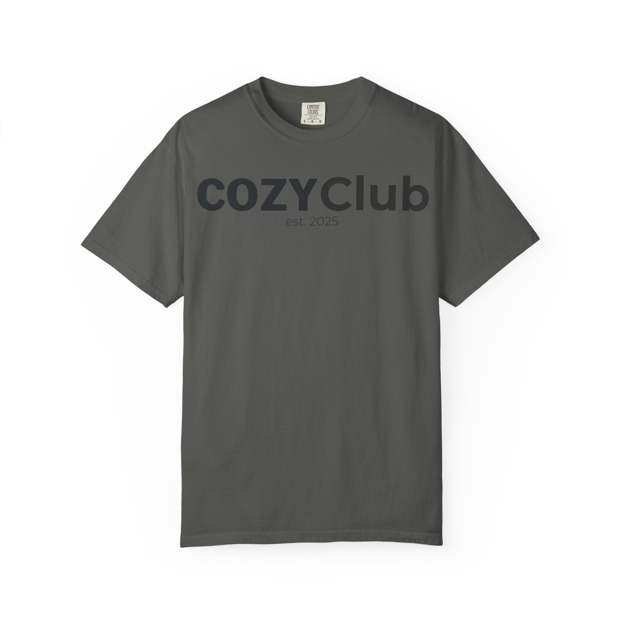 Cozy Club est. 2025 T-Shirt — Vintage Garment-Dyed Tee