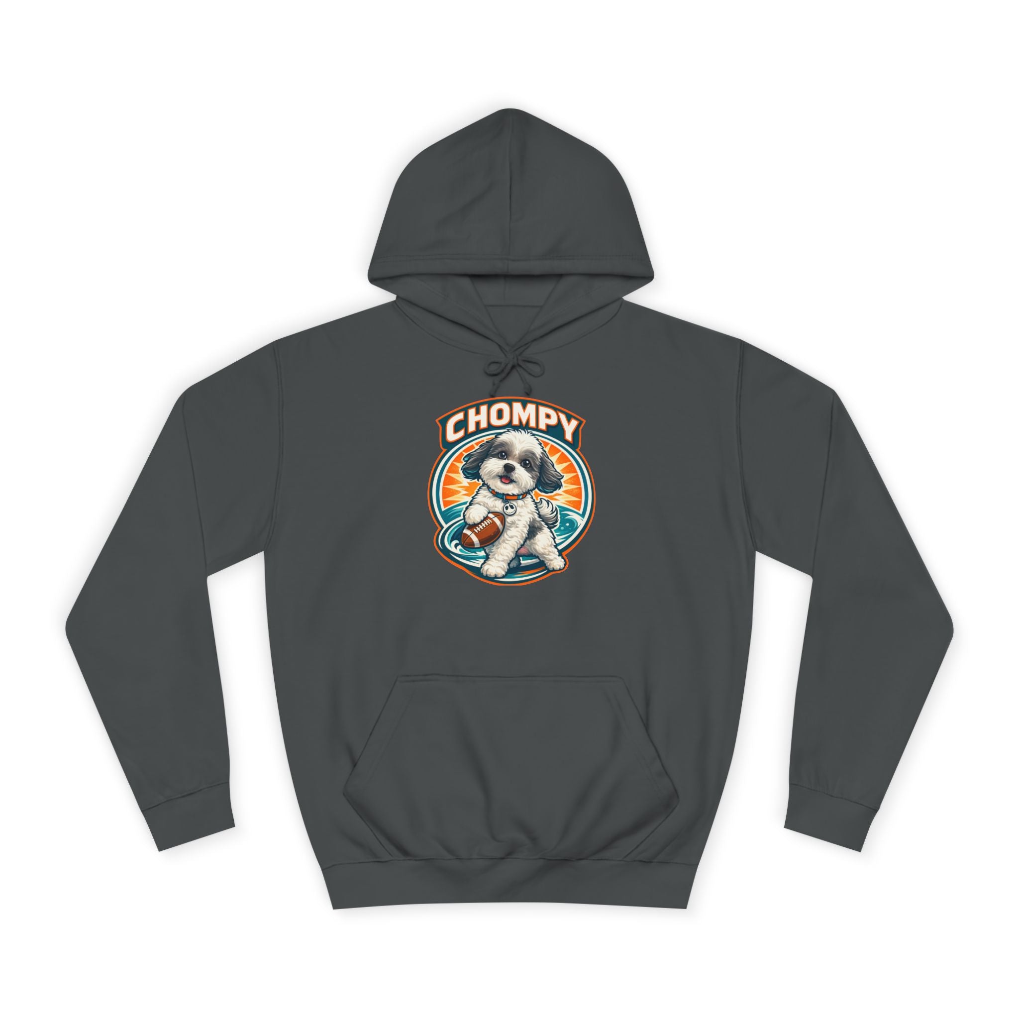 'Chompy' Football Cute Puppy Retro College Hoodie