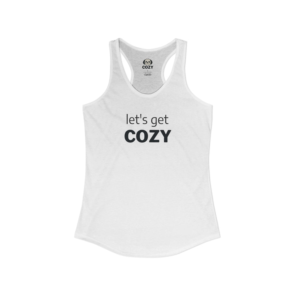 Let’s Get Cozy Racerback Tank — Women's Cozy Lounge Tank Top