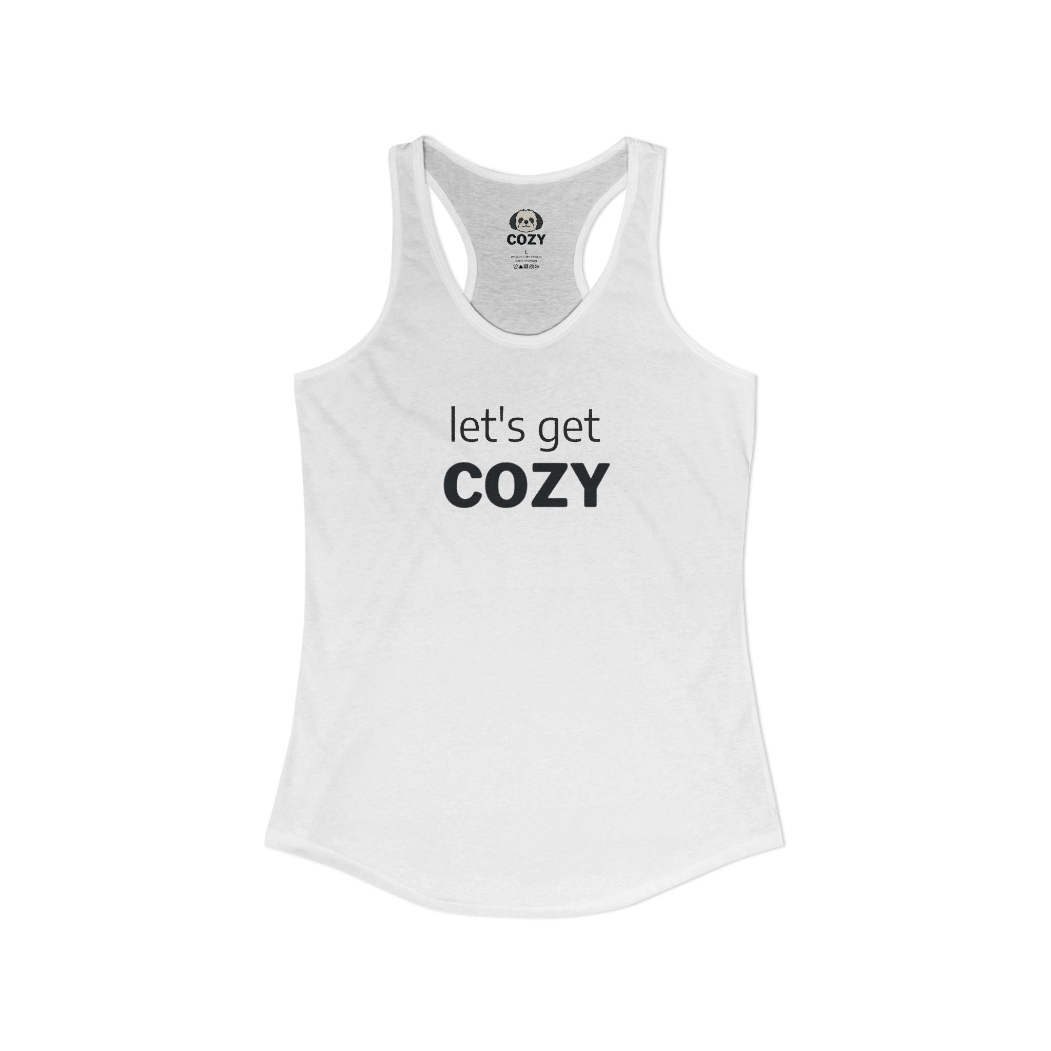 Let’s Get Cozy Racerback Tank — Women's Cozy Lounge Tank Top
