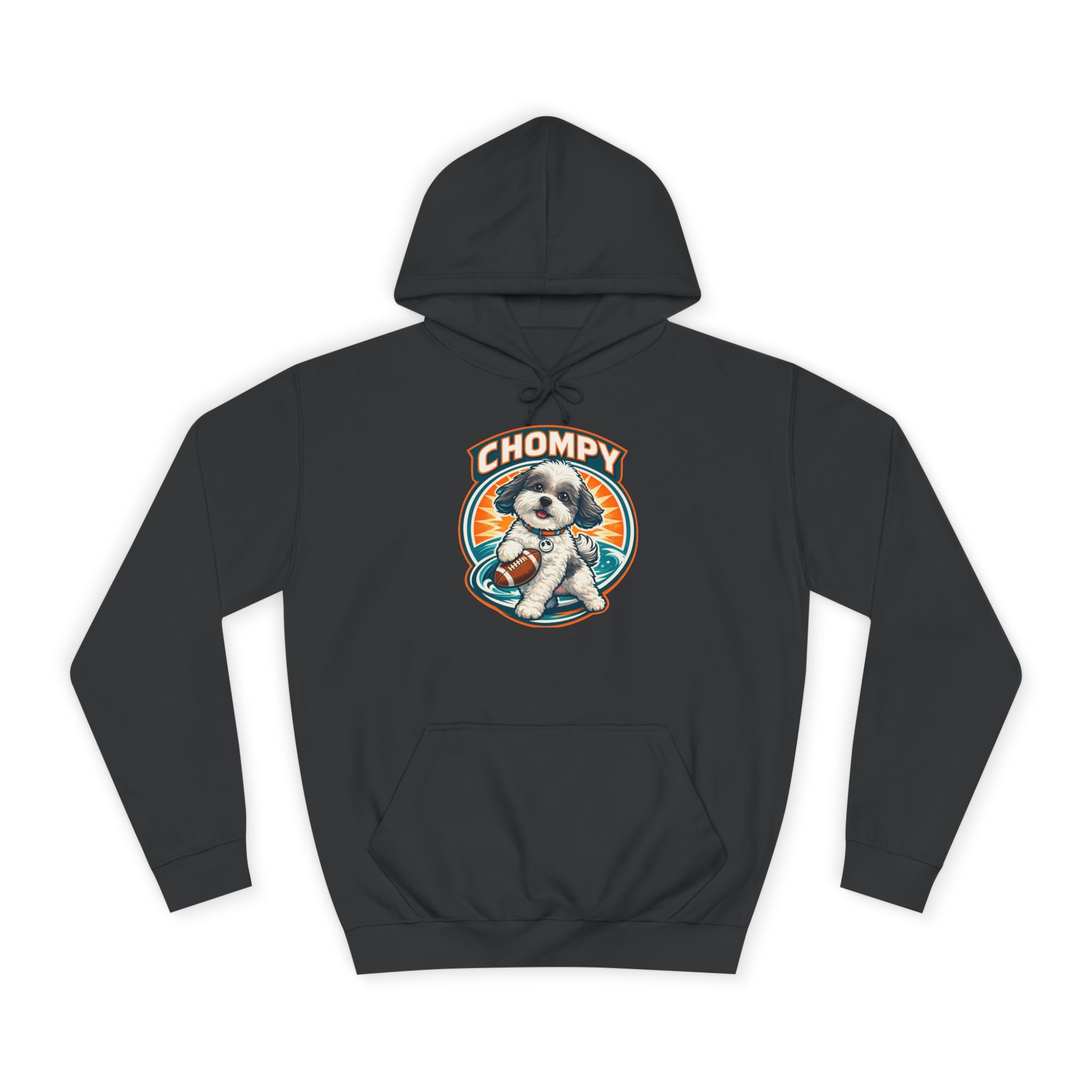 'Chompy' Football Cute Puppy Retro College Hoodie