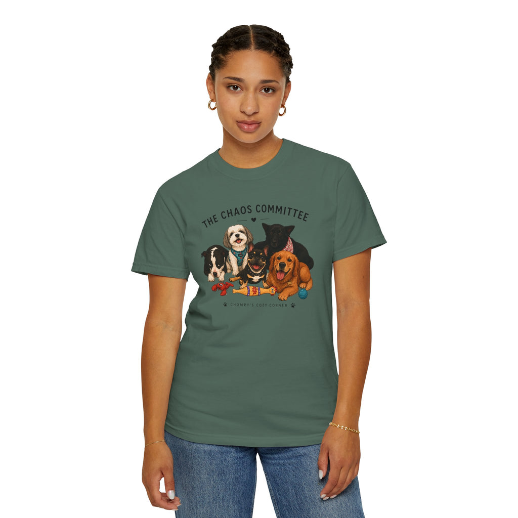 Chompy & Furriends ft. Fenlons: The Chaos Committee T-Shirt — Cute Pack of Dogs Graphic Tee